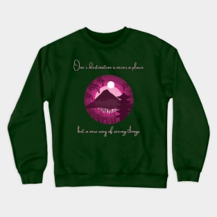 Chureito Pagoda Silhouette Illustration Crewneck Sweatshirt